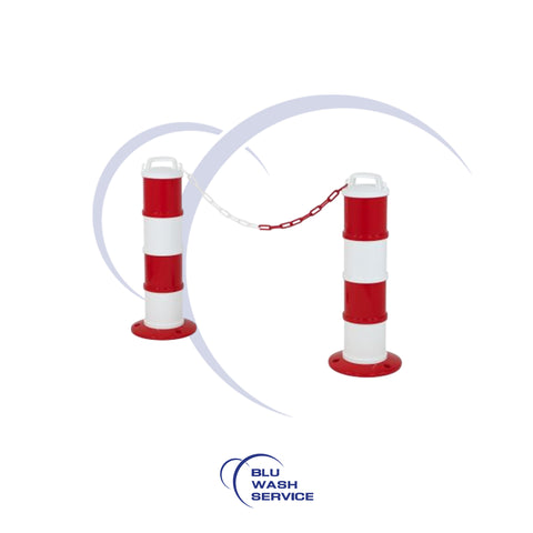 2 PALI REGOLABILI - ROSSO / BIANCO