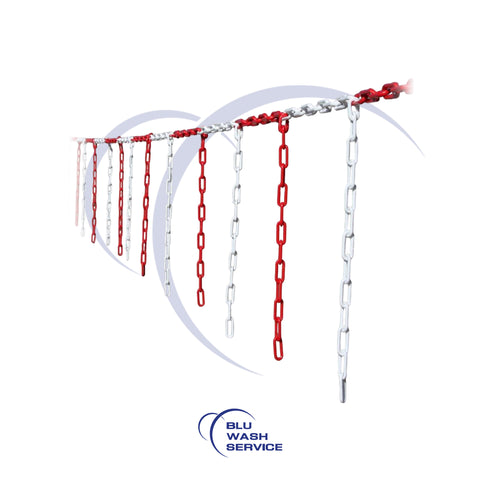 BARRIERA CATENA 25 MT 8 MM ROSSO / BIANCO